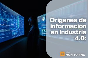 Orígenes de información en una fábrica industrial con sistemas y datos en tiempo real