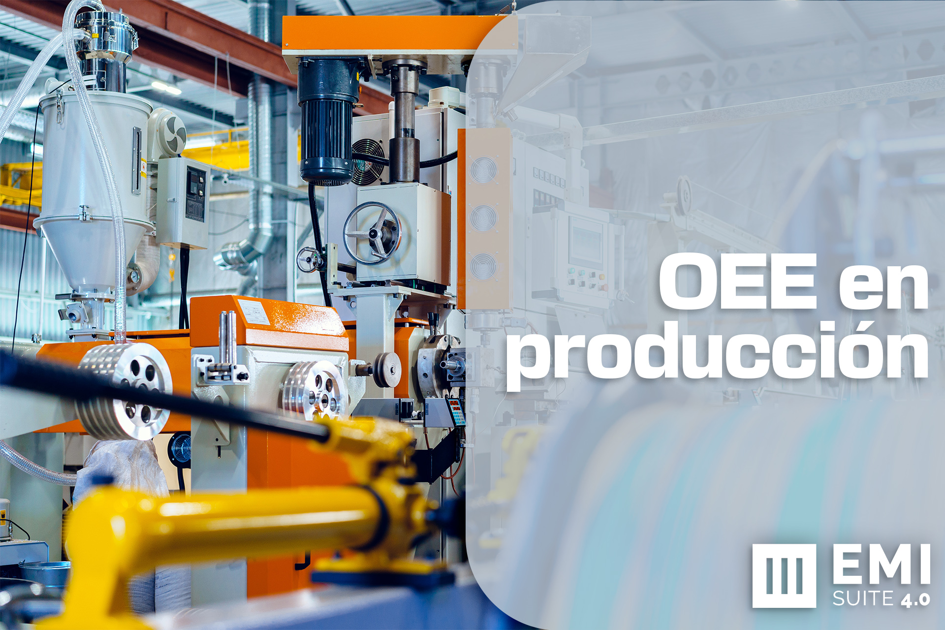 Línea de producción industrial para mejorar el OEE producción con tecnología MES de EMI Suite 4.0